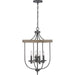 Progress Lighting - P500157-143 - Four Light Foyer Pendant - Gulliver - Graphite