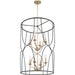 Progress Lighting - P500177-031 - Eight Light Foyer Pendant - Landree - Black