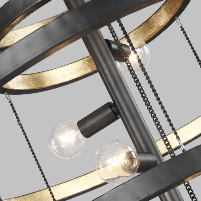 Generation Lighting - F3341/8AI/ADB - Eight Light Chandelier - Celeste - Aged Iron