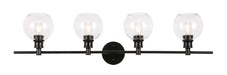 Elegant Lighting - LD2322BK - Four Light Wall Sconce - Collier - Black