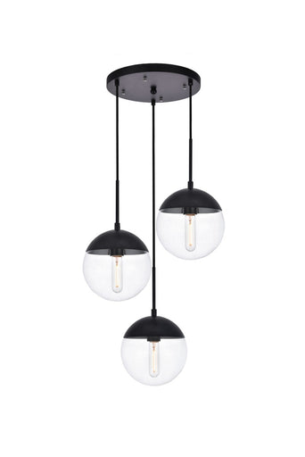 Eclipse Three Light Pendant Black