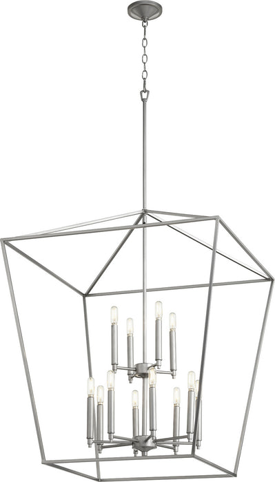 Quorum - 604-12-64 - 12 Light Entry Pendant - Gabriel - Classic Nickel