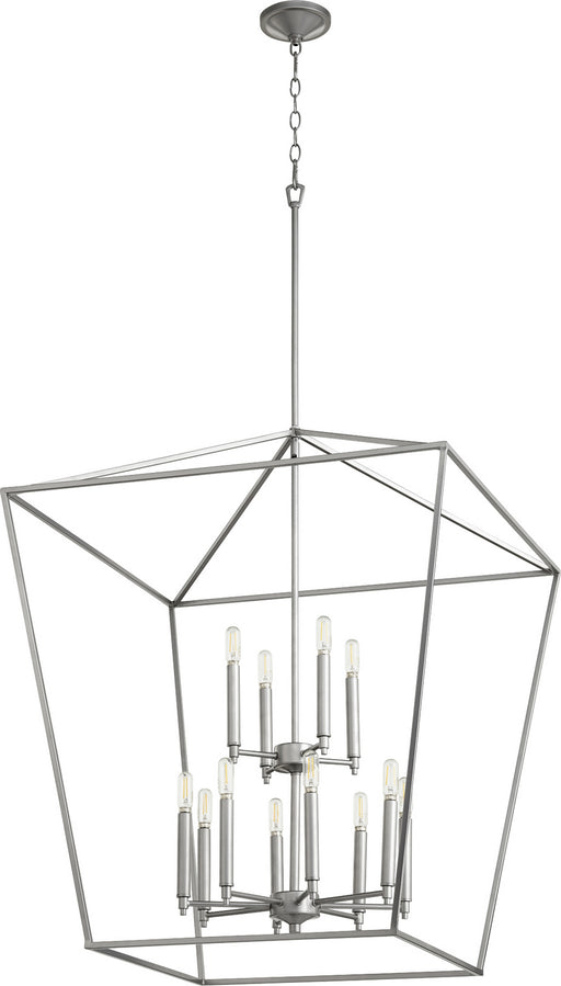 Quorum - 604-12-64 - 12 Light Entry Pendant - Gabriel - Classic Nickel