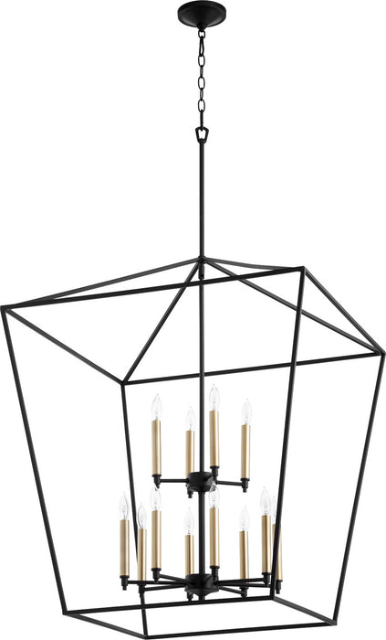 Quorum - 604-12-69 - 12 Light Entry Pendant - Gabriel - Textured Black