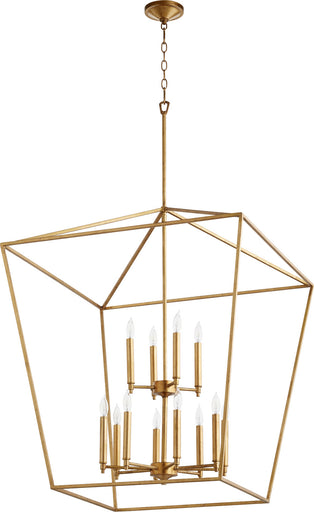 Gabriel 12 Light Entry Pendant Gold Leaf