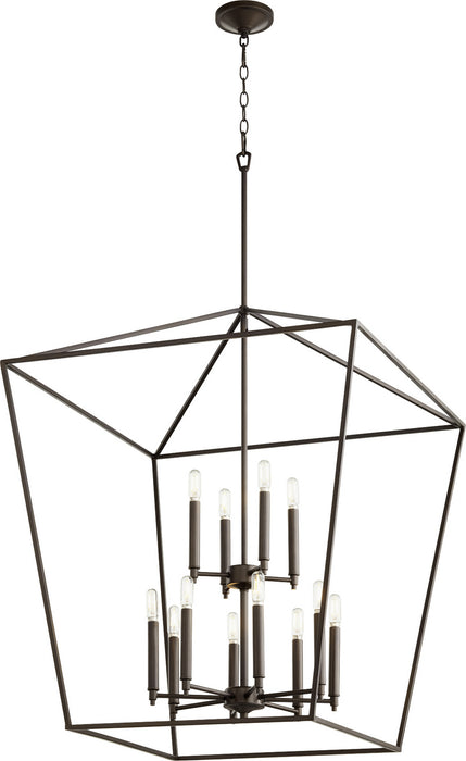 Quorum - 604-12-86 - 12 Light Entry Pendant - Gabriel - Oiled Bronze