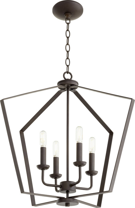 Quorum - 894-4-86 - Four Light Entry Pendant - 4LT Entry Series - Oiled Bronze