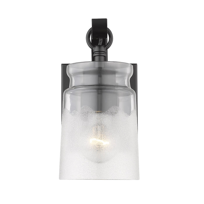 Golden - 1405-BA1 BLK-CAG - One Light Bath Vanity - Travers - Matte Black