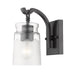 Golden - 1405-BA1 BLK-CAG - One Light Bath Vanity - Travers - Matte Black
