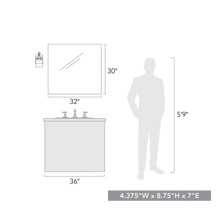 Golden - 1405-BA1 BLK-CAG - One Light Bath Vanity - Travers - Matte Black