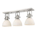 Golden - 3118-BA3 PW-OP - Three Light Bath Vanity - Hines - Pewter