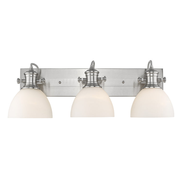 Golden - 3118-BA3 PW-OP - Three Light Bath Vanity - Hines - Pewter
