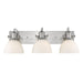 Golden - 3118-BA3 PW-OP - Three Light Bath Vanity - Hines - Pewter