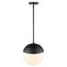Golden - 3218-L BLK-BLK - One Light Pendant - Dixon - Matte Black