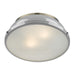 Golden - 3602-14 AB-GY - Two Light Flush Mount - Duncan - Aged Brass