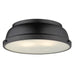 Golden - 3602-14 BLK-BLK - Two Light Flush Mount - Duncan - Matte Black