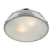 Golden - 3602-14 CH-GY - Two Light Flush Mount - Duncan - Chrome