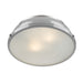 Golden - 3602-14 PW-GY - Two Light Flush Mount - Duncan - Pewter