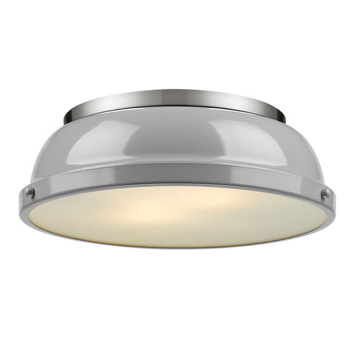 Duncan Two Light Flush Mount Pewter