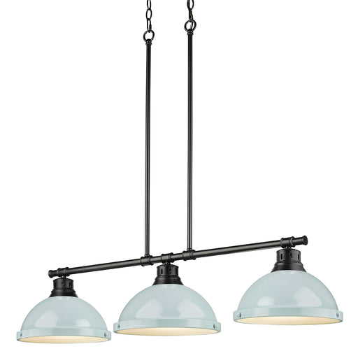 Duncan Three Light Linear Pendant Matte Black