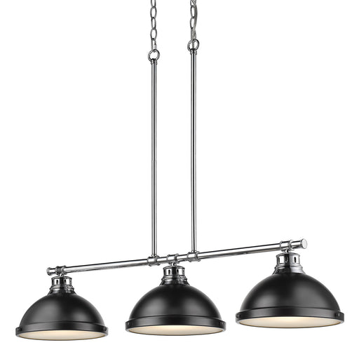 Duncan Three Light Linear Pendant Chrome
