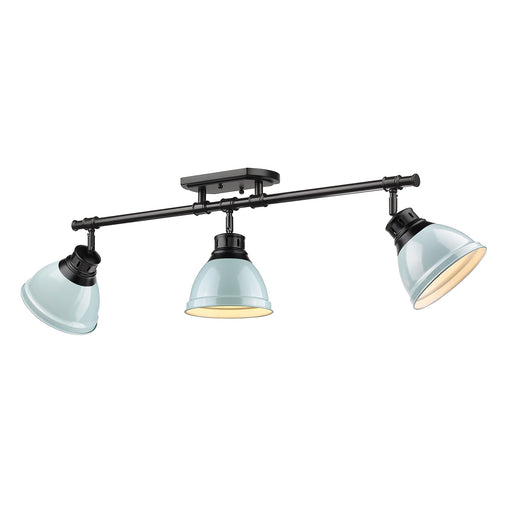 Duncan Three Light Semi-Flush Mount Matte Black