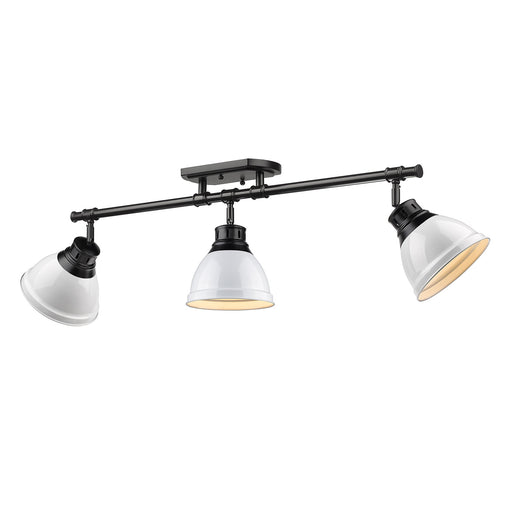 Duncan Three Light Semi-Flush Mount Matte Black