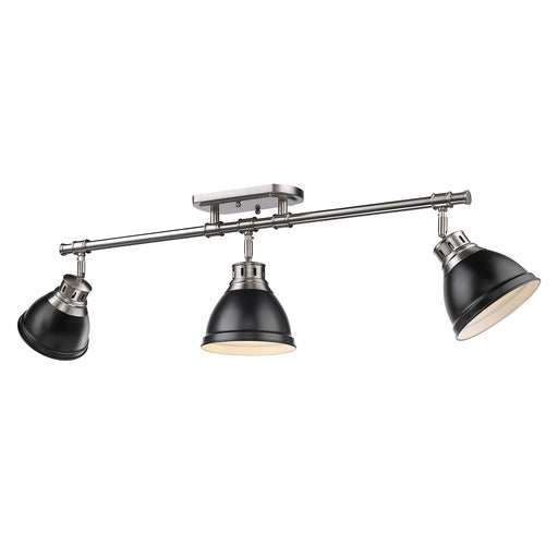 Duncan Three Light Semi-Flush Mount Pewter
