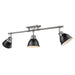 Golden - 3602-3SF PW-BLK - Three Light Semi-Flush Mount - Duncan - Pewter