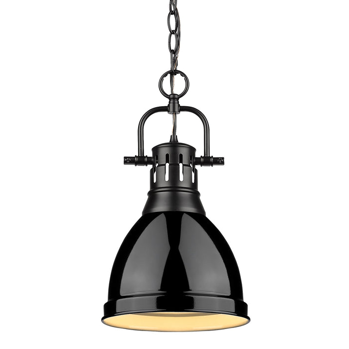 Golden - 3602-S BLK-BK - One Light Pendant - Duncan - Matte Black