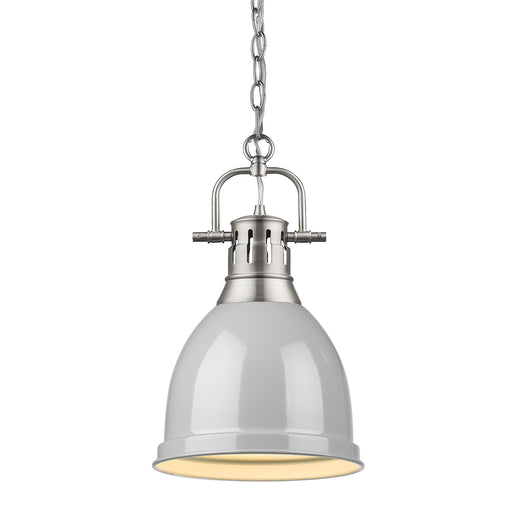 Golden - 3602-S PW-GY - One Light Pendant - Duncan - Pewter