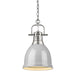 Golden - 3602-S PW-GY - One Light Pendant - Duncan - Pewter