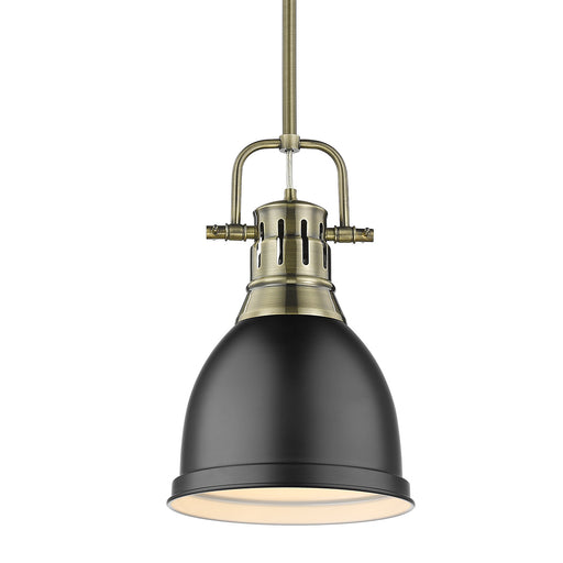 Duncan One Light Pendant Aged Brass