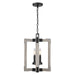 Golden - 7808-3P BLK - Three Light Pendant - Lowell - Matte Black
