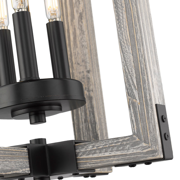 Golden - 7808-3P BLK - Three Light Pendant - Lowell - Matte Black