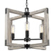 Golden - 7808-4 BLK - Four Light Chandelier - Lowell - Matte Black