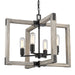 Golden - 7808-4 BLK - Four Light Chandelier - Lowell - Matte Black