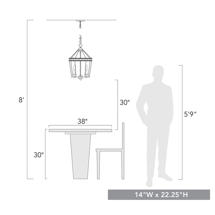 Golden - 7856-3P OY - Three Light Pendant - Ferris - Oyster