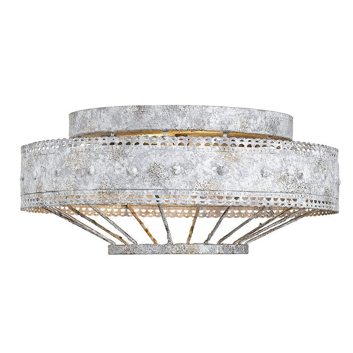 Golden - 7856-FM OY - Two Light Flush Mount - Ferris - Oyster