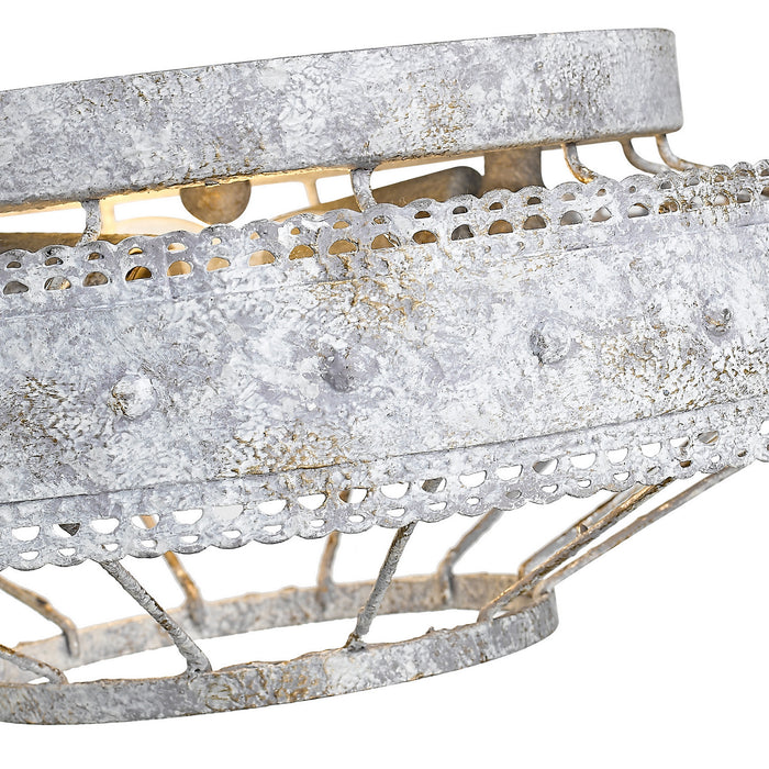 Golden - 7856-FM OY - Two Light Flush Mount - Ferris - Oyster