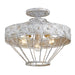 Golden - 7856-SF OY - Three Light Semi-Flush Mount - Ferris - Oyster