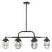 Golden - 9808-LP BLK - Six Light Linear Pendant - Seaport - Matte Black