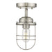 Golden - 9808-SF PW - One Light Semi-Flush Mount - Seaport - Pewter