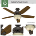 Newsome 52" Ceiling Fan-Fans-Hunter-Lighting Design Store