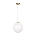 Visual Comfort Studio - 6024-848 - One Light Pendant - Leo - Hanging Globe - Satin Brass