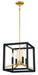Metropolitan - N7854-707 - Four Light Pendant - Sable Point - Sand Black With Honey Gold