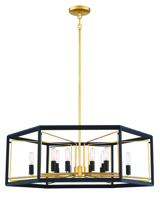 Metropolitan - N7855-707 - 12 Light Pendant - Sable Point - Sand Black With Honey Gold