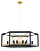 Metropolitan - N7855-707 - 12 Light Pendant - Sable Point - Sand Black With Honey Gold