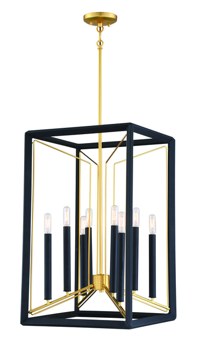 Metropolitan - N7858-707 - Eight Light Pendant - Sable Point - Sand Black With Honey Gold