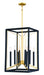 Metropolitan - N7858-707 - Eight Light Pendant - Sable Point - Sand Black With Honey Gold